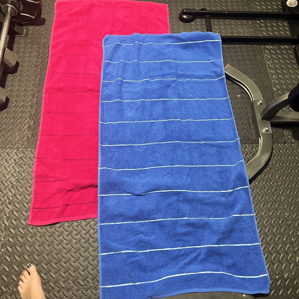 Two bath/beach towels